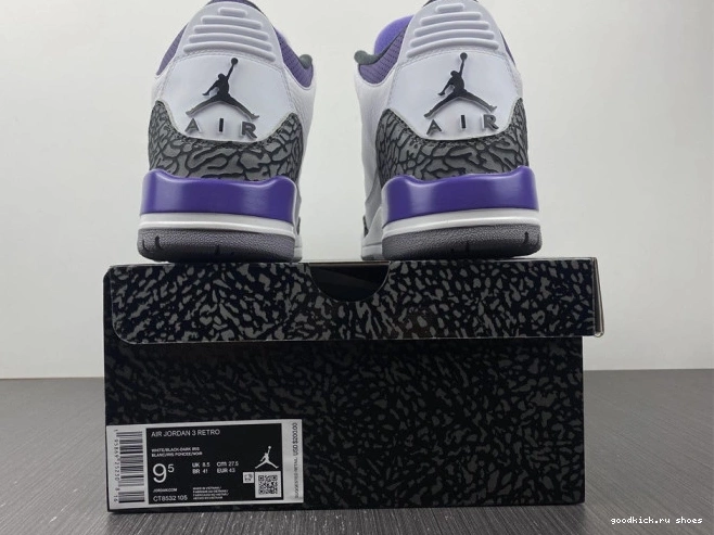 Rep 'Dark 3 CT8532-105 Air Retro Jordan Iris' 0814